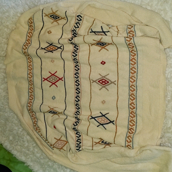 Madewell Cream Sweater with Multicolor Geometric Pattern - Picture 4 of 6